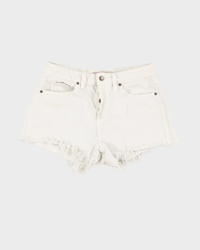 Vintage 00s Guess White Denim Shorts - W30