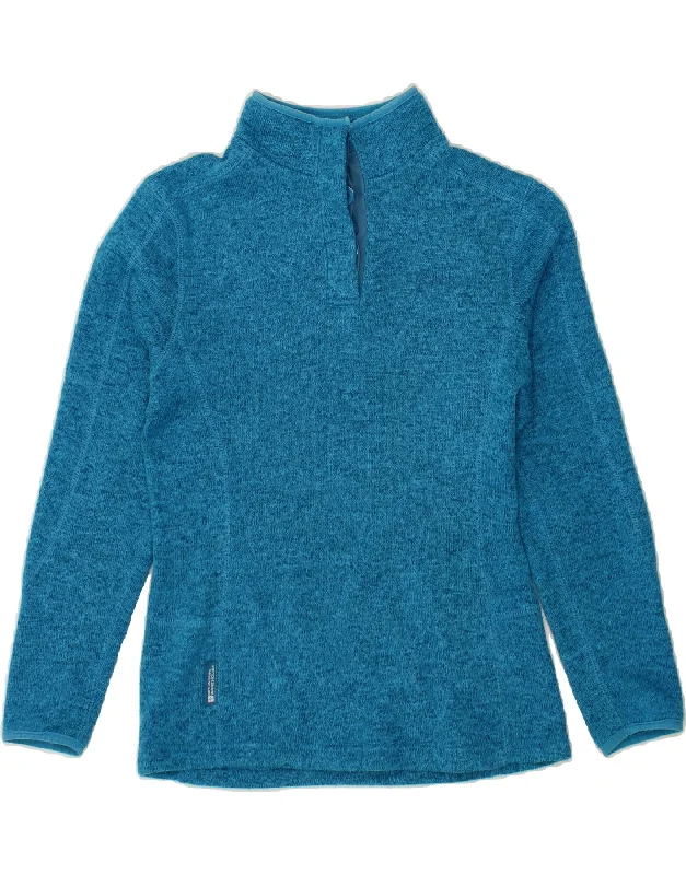 MOUNTAIN WAREHOUSE Womens Button Neck Sweatshirt Jumper UK 10 Small Blue