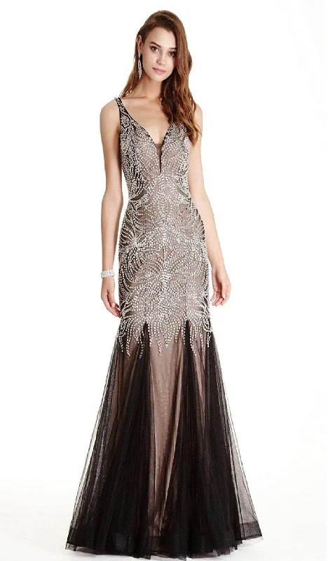 Aspeed Design - L1763 Sleeveless V-Shaped Back Prom Dress