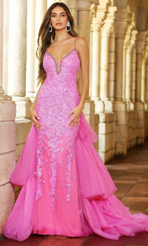 Ava Presley 38813 - Embellished Back Panel Prom Dress