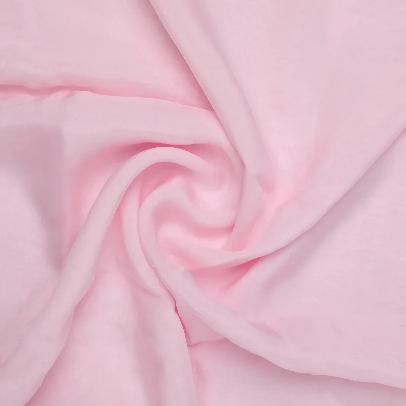 Baby Pink Plain Viscose Organza Fabric