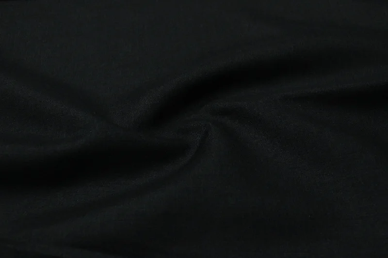 Black Moonga Tussar Silk Fabric