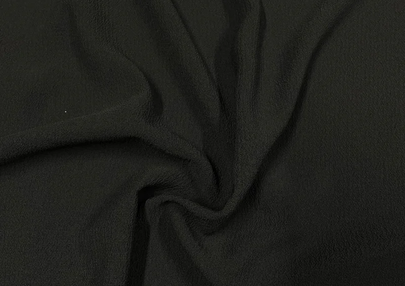 Black Plain Georgette Fabric