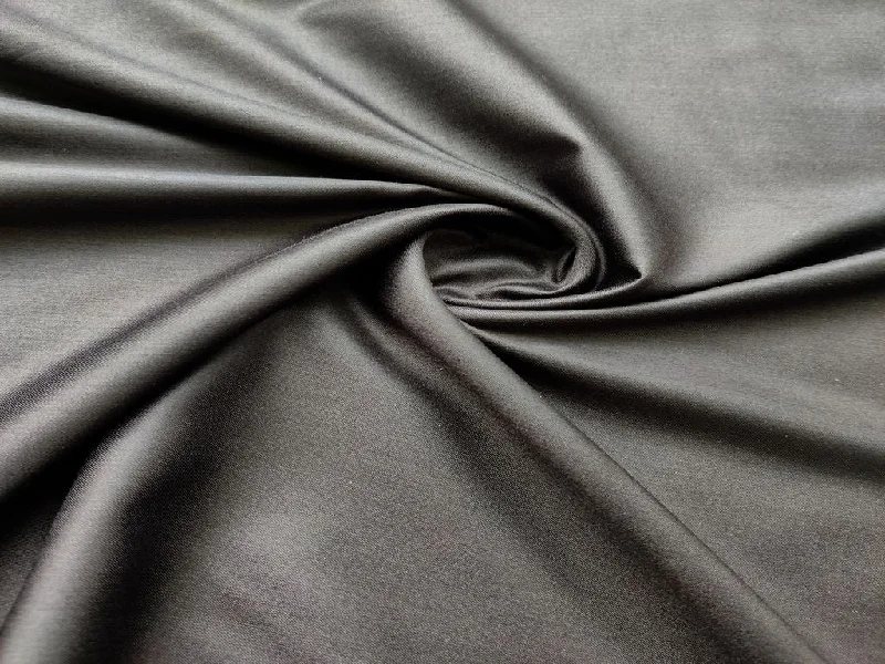 Black Plain Tesla Premium Cotton Fabric