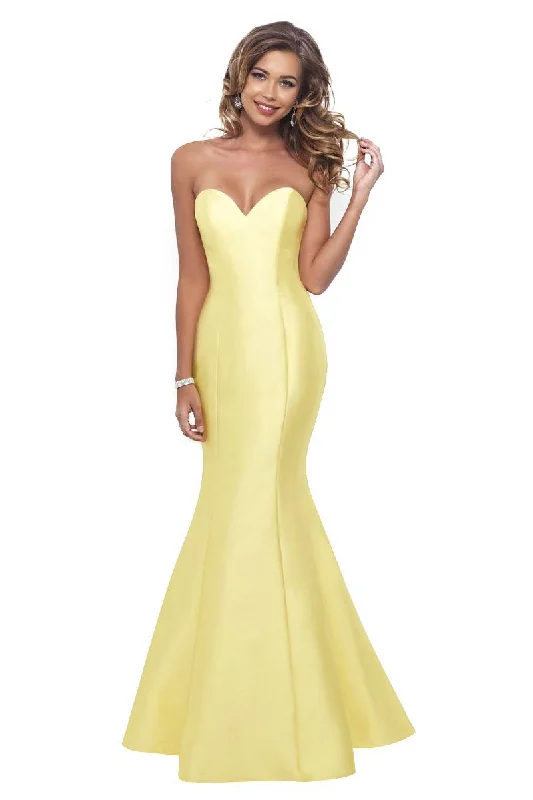 Blush by Alexia Designs Sweetheart Mermaid Dress in Yellow 11238