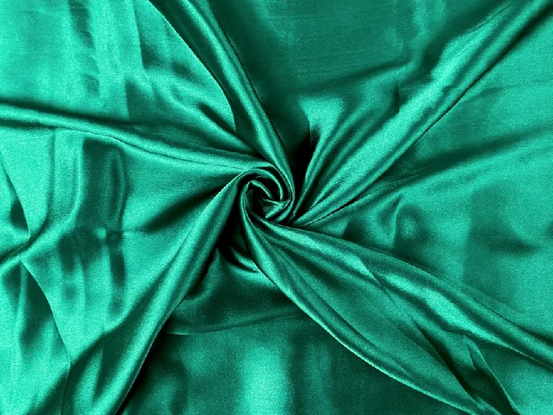 Bottle Green Plain Japan Satin Fabric