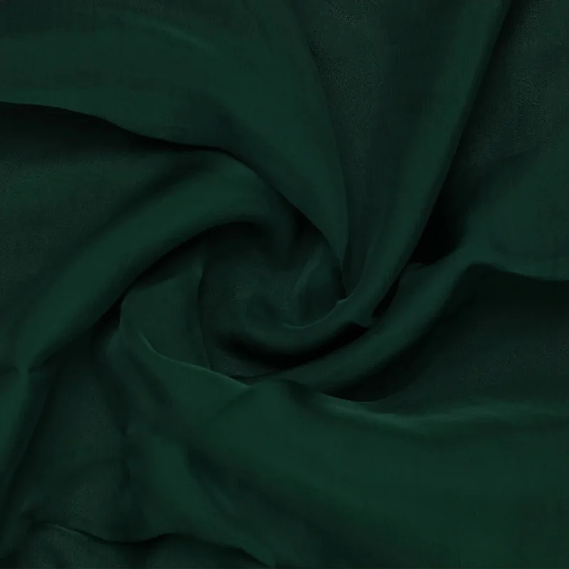 Bottle Green Plain Viscose Organza Fabric