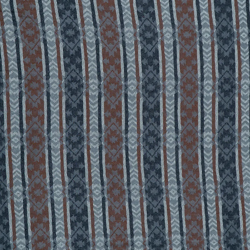 Brown Stripes Jacquard Fabric