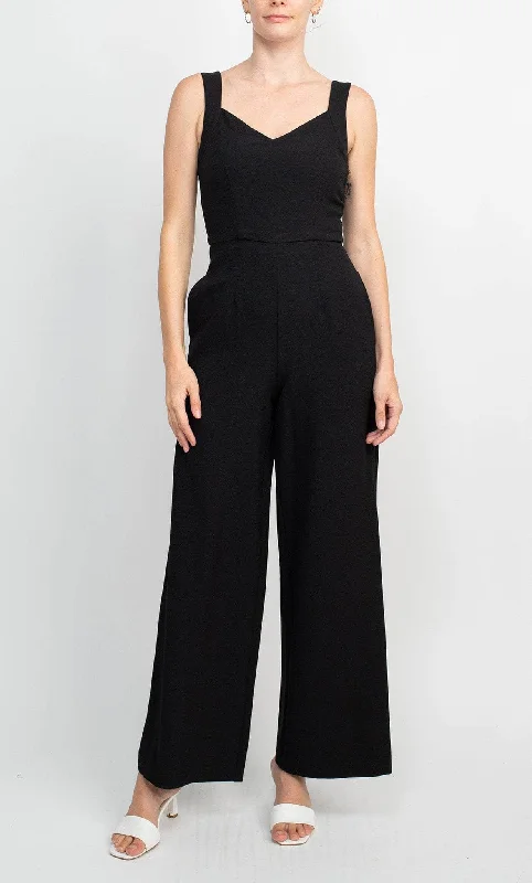 Donna Ricco DR51357 - V-Neck Sleeveless Jumpsuit