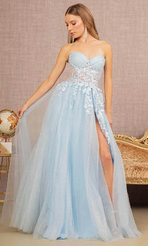 Elizabeth K GL3153 - Strapless Embroidered Prom Dress