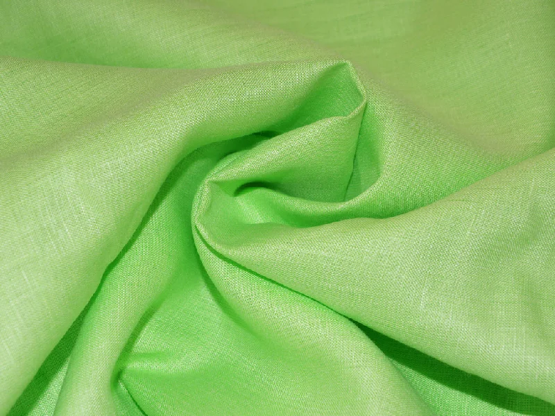 Spring Green Pure Linen Fabric - 60 Lea