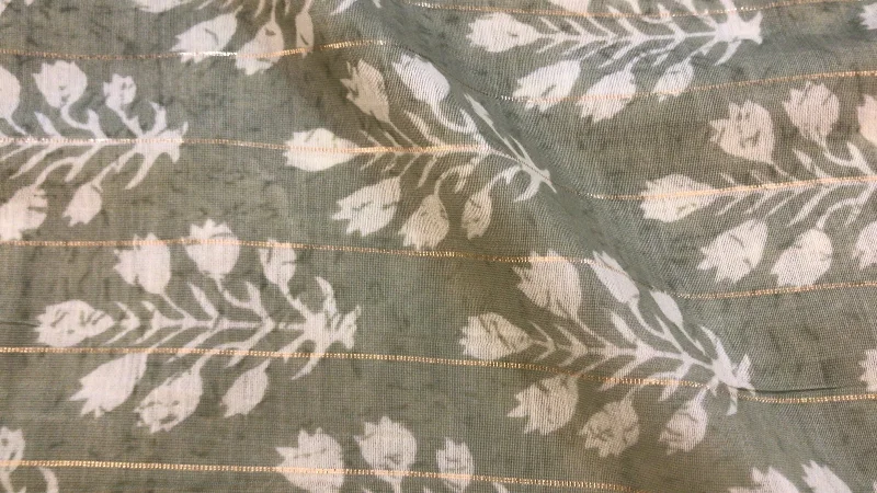 Green Viscose Lurex Fabric