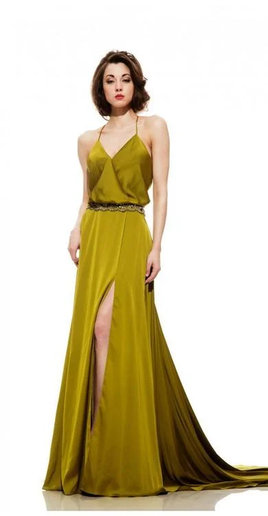 Johnathan Kayne 6018 Satin Chiffon Dress