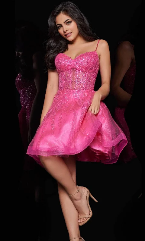 JVN by Jovani JVN25912 - Sweetheart Sparkly A-Line After Prom Dress