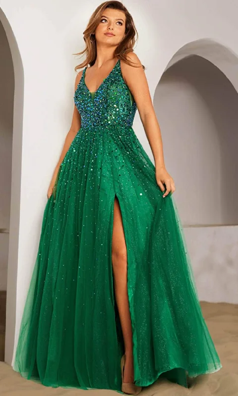 JVN by Jovani JVN38437 - Embellished A-line Prom Dress