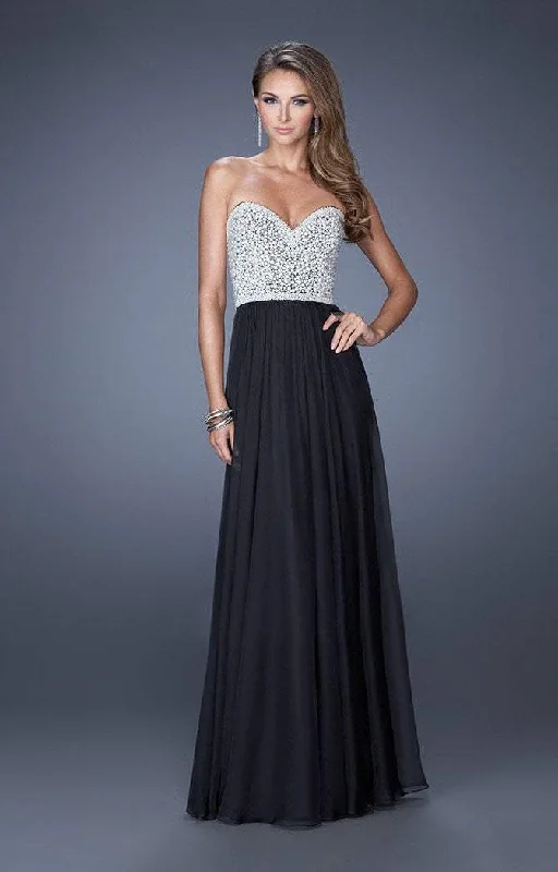 La Femme - 20211 Embellished Sweetheart Dress - 1 pc Black in Size 4 Available