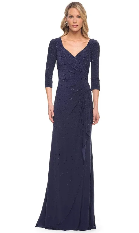 La Femme 30177SC - Quarter Sleeve Jersey Formal Dress