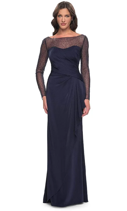 La Femme 30808 - Rhinestone Ruched Formal Dress