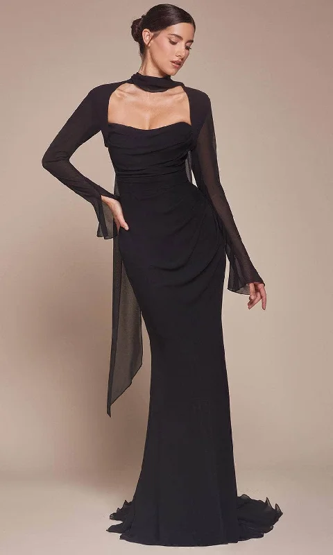 Ladivine CD357 - Scoop Neck Prom Dress with Bolero