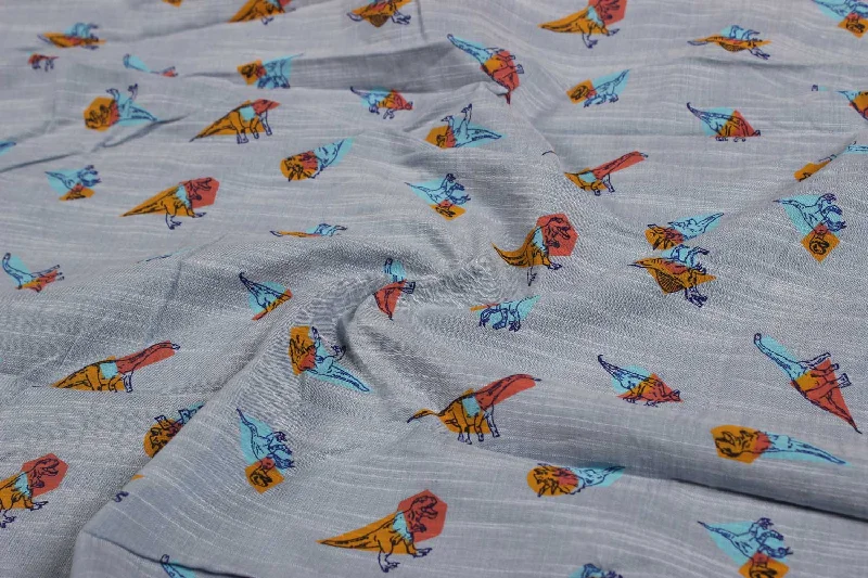 Light Blue Cotton Slub Fabric