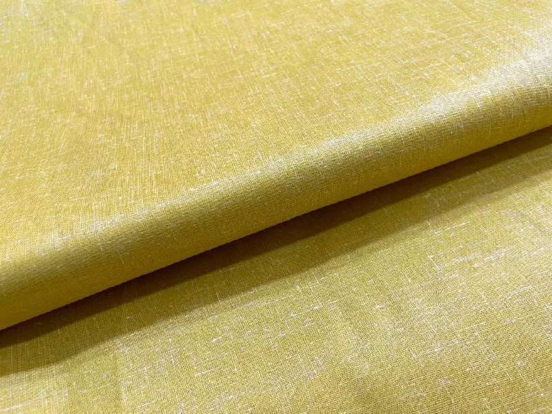 Ginger Yellow Plain Cotton Linen Fabric