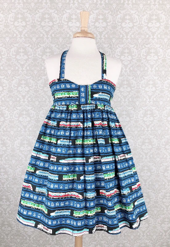 Lil' Dress in trains blue