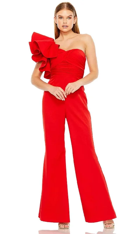 Mac Duggal 27460 - Asymmetrical Ruffled Jumpsuit