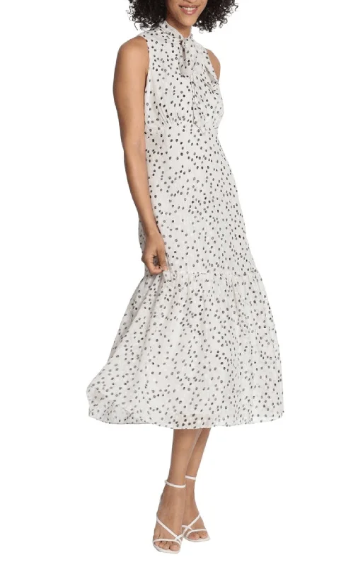 Maggy London G5287M - Polka Dotted Sleeveless Dress