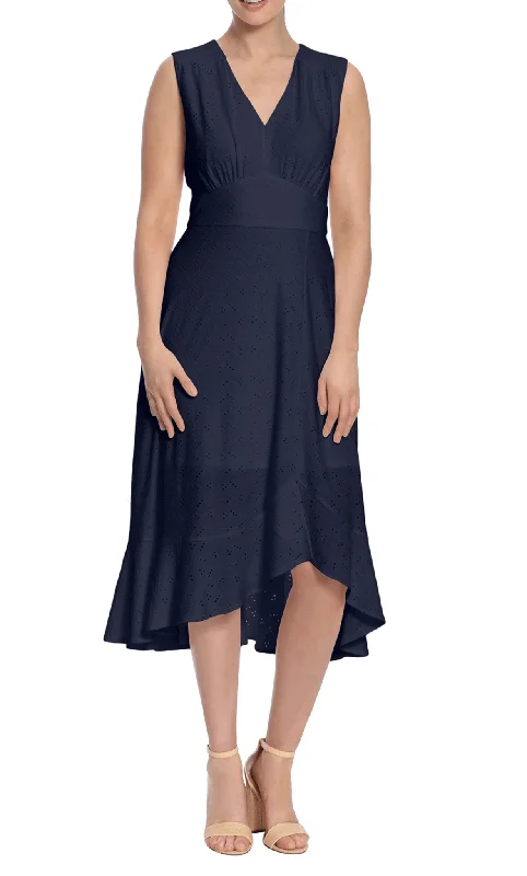 Maggy London T6240M - Sleeveless Eyelet Jersey Formal Dress