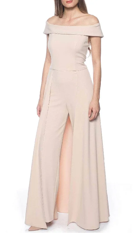 Marina 267334 - Off Shoulder Crepe Jumpsuit