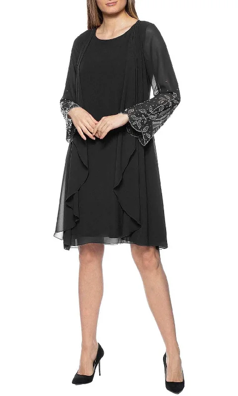 Marina 267797 - Embellished Sleeve Formal Dress