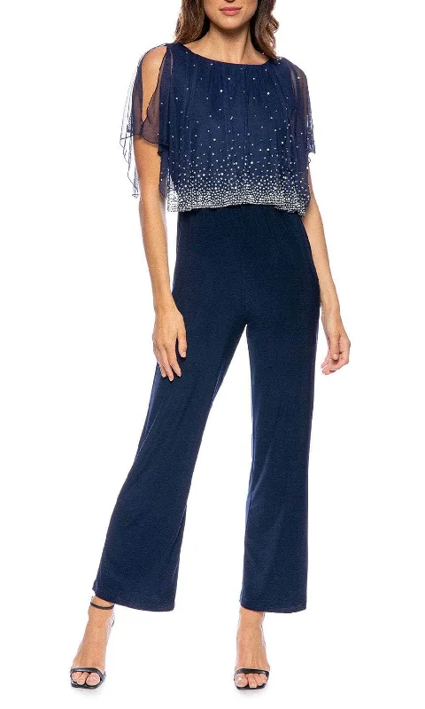 Marina 268189 - Embellished Popover Jumpsuit