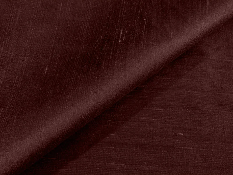 Maroon Plain Bangalore Raw Silk Fabric