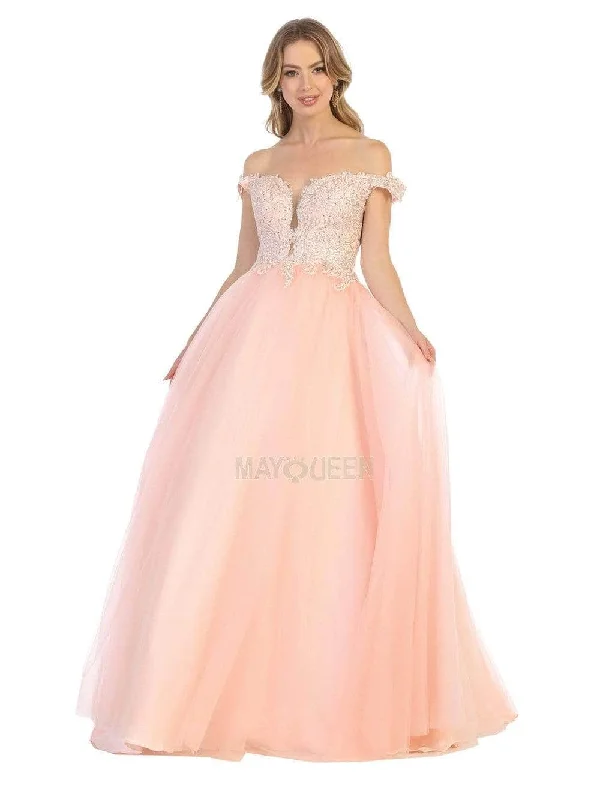 May Queen - Adorned A-Line Prom Dress MQ1734