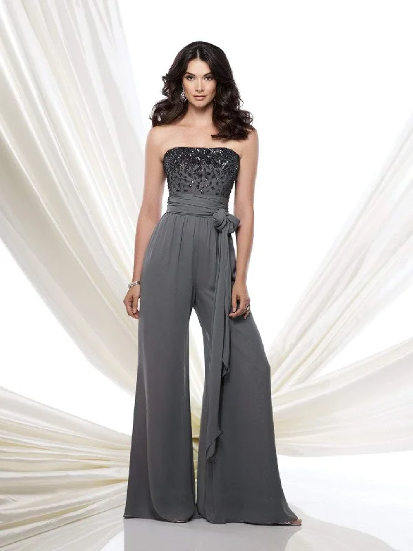 Mon Cheri 115976 Strapless Embellished Jumpsuit