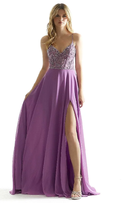 Mori Lee 49070 - Crystal Beads A-Line Prom Dress