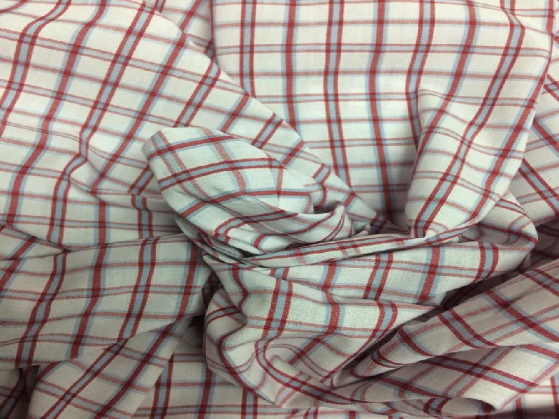 Multicolor Plaid Check Cotton Fabric