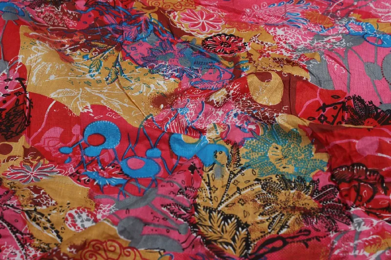 Multicolour Cotton Cambric Fabric