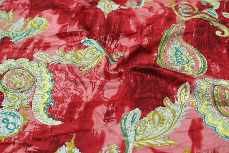 Multicolour Cotton Satin Fabric