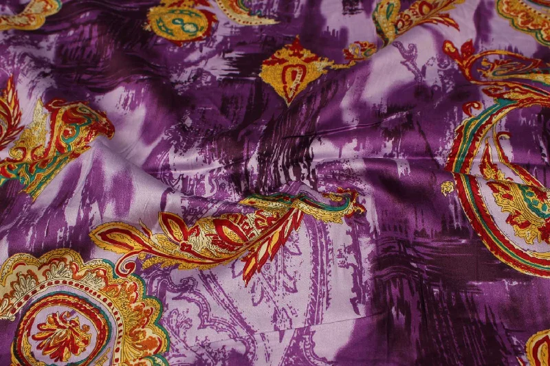 Multicolour Cotton Satin Fabric