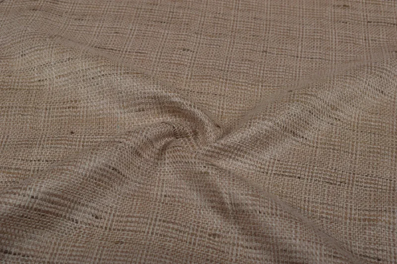 Natural Beige Plain Matka Silk Fabric