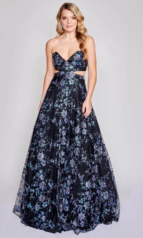 Nina Canacci 1541 - Strapless Cutout Prom Dress