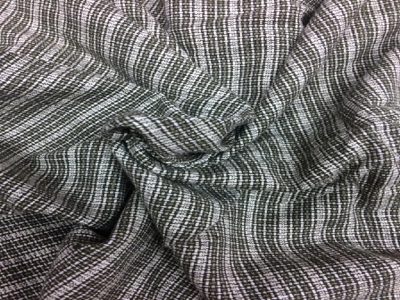 Olive Check Yarn Dyed Cotton Fabric