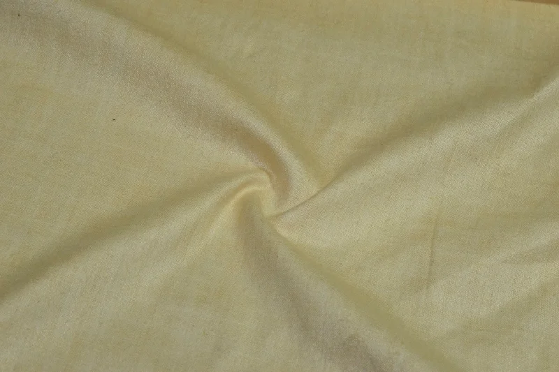 Pastel Yellow Plain Matka Silk Fabric