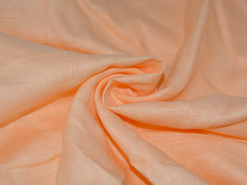 Peach Pure Linen Fabric - 60 Lea