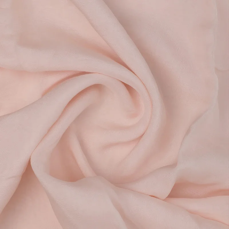 Peach Plain Viscose Organza Fabric