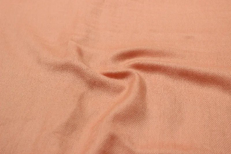 Peach Plain Wool Fabric