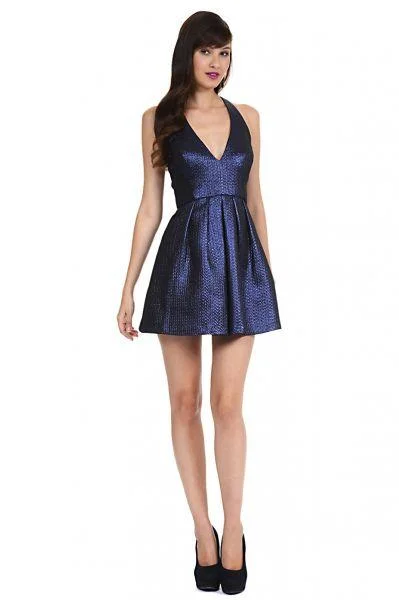 Phoebe Couture Jacquard Racerback Dress