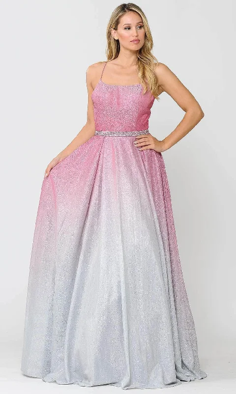 Poly USA 8708 - Ombre-Styled A-line Prom Dress