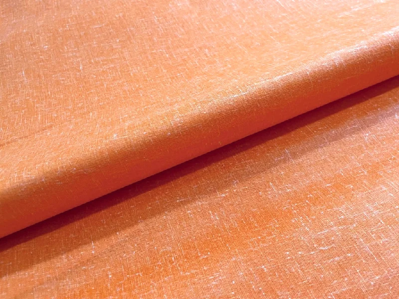 Pumpkin Plain Cotton Linen Fabric